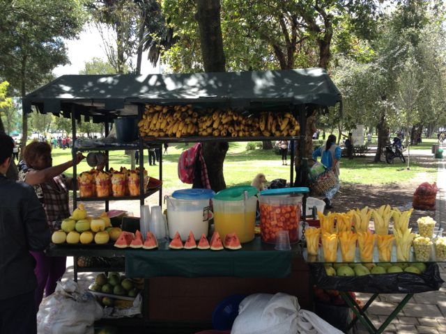 Früchteverkäuferin Parque El Ejido