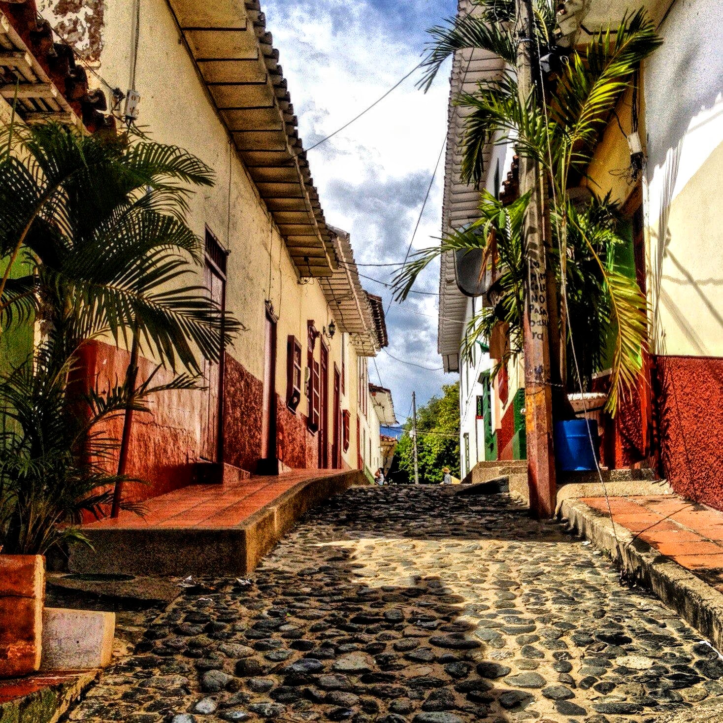 Cobblestone streets Santa Fe de Antioquia