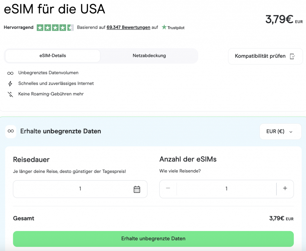 Holafly Unbegrenzte Daten